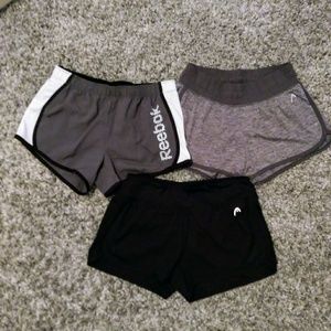 3 pairs of running shorts. Size xs. EUC